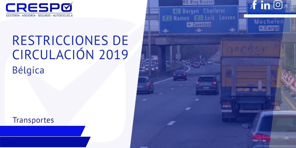 Restricciones de circulación camiones 2019