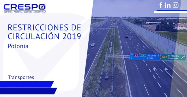 Restricciones de circulación en 2019 para Polonia