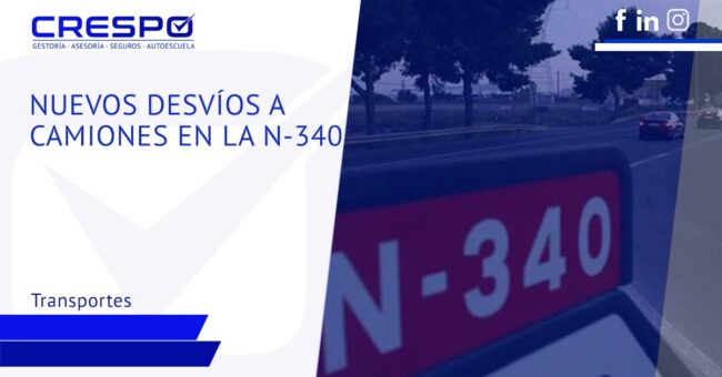 Nuevos desvíos a camiones en la N-340 a AP-7