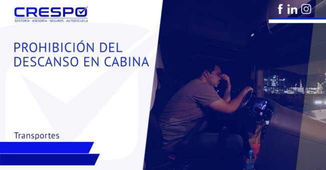 Prohibición del descanso en cabina camiones