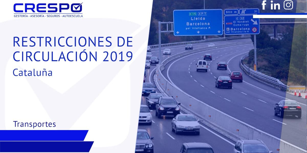 Restricciones de circulación 2019 en Cataluña
