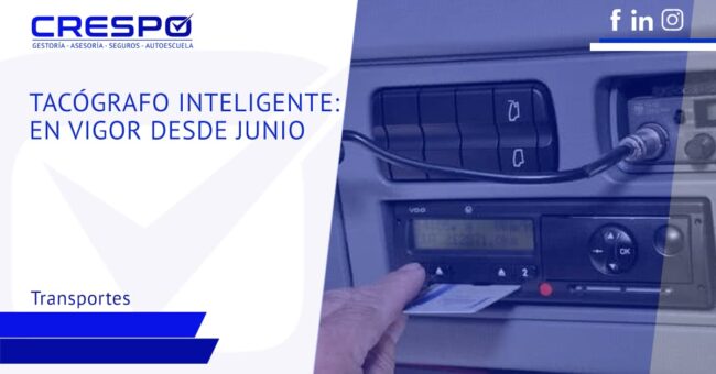 Tacógrafo inteligente: en vigor desde junio