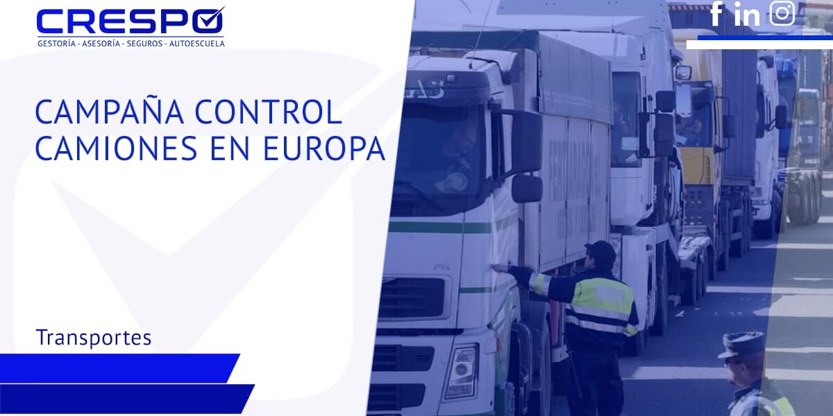 Campaña control de camiones en Europa