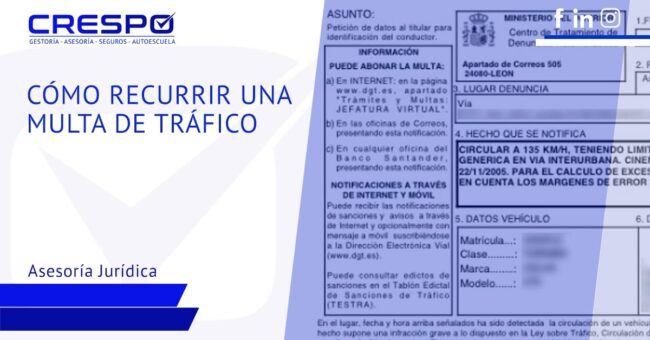 Cómo recurrir una multa de Tráfico