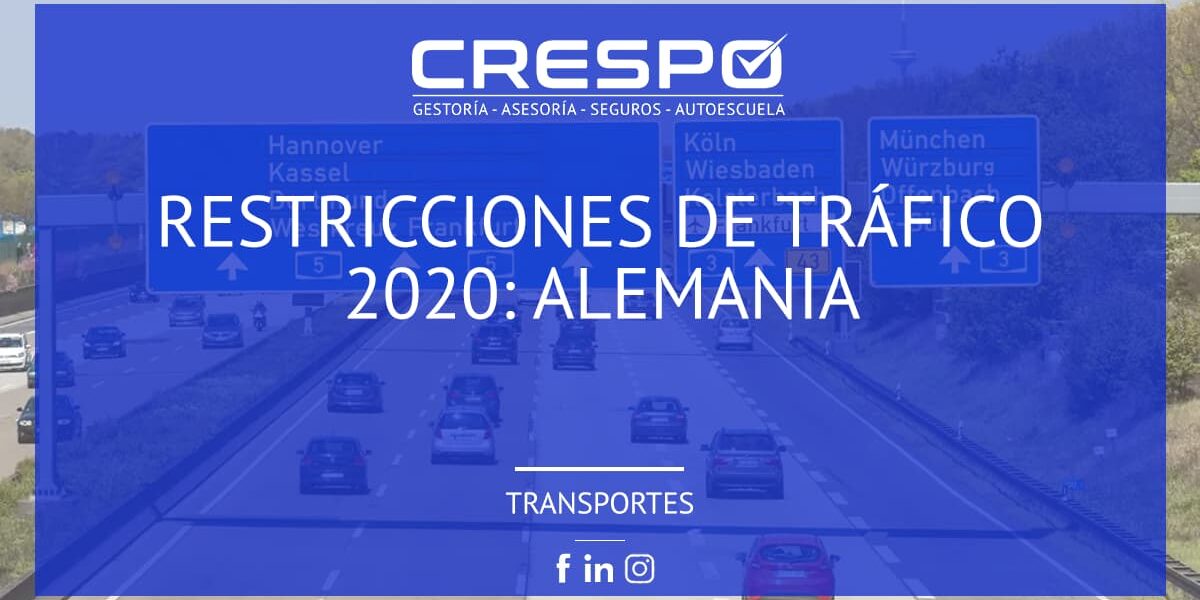 Restricciones circulación 2020: Alemania