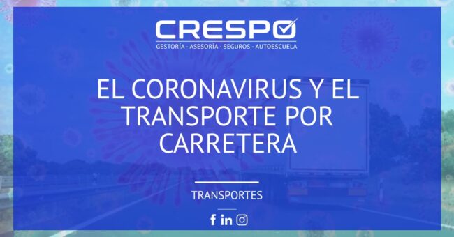 El coronavirus y el transporte por carretera