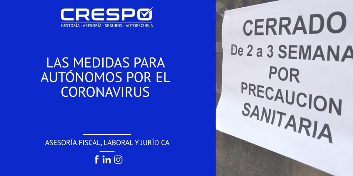 Las medidas para autónomos por el coronavirus