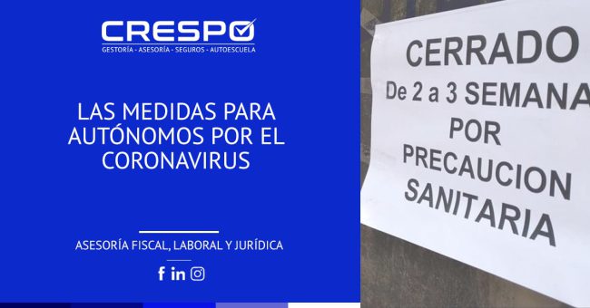 Las medidas para autónomos por el coronavirus