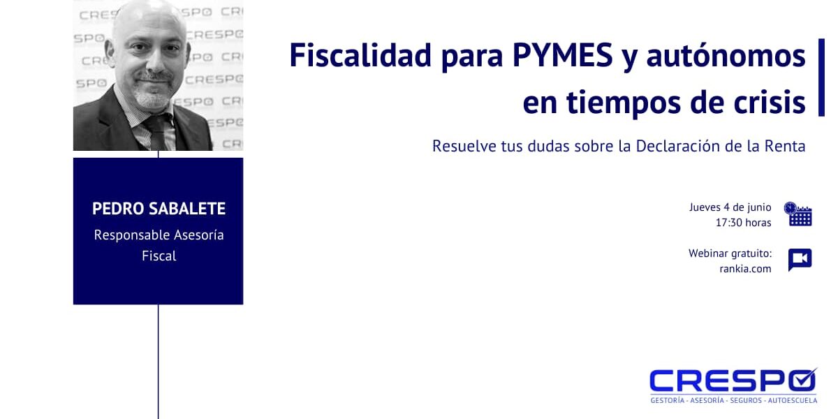 Fiscalidad para PYMES y autónomos en tiempos de crisis