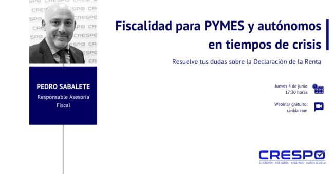 Fiscalidad para PYMES y autónomos en tiempos de crisis