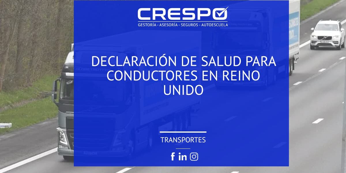 Declaración de Salud conductores Reino Unido
