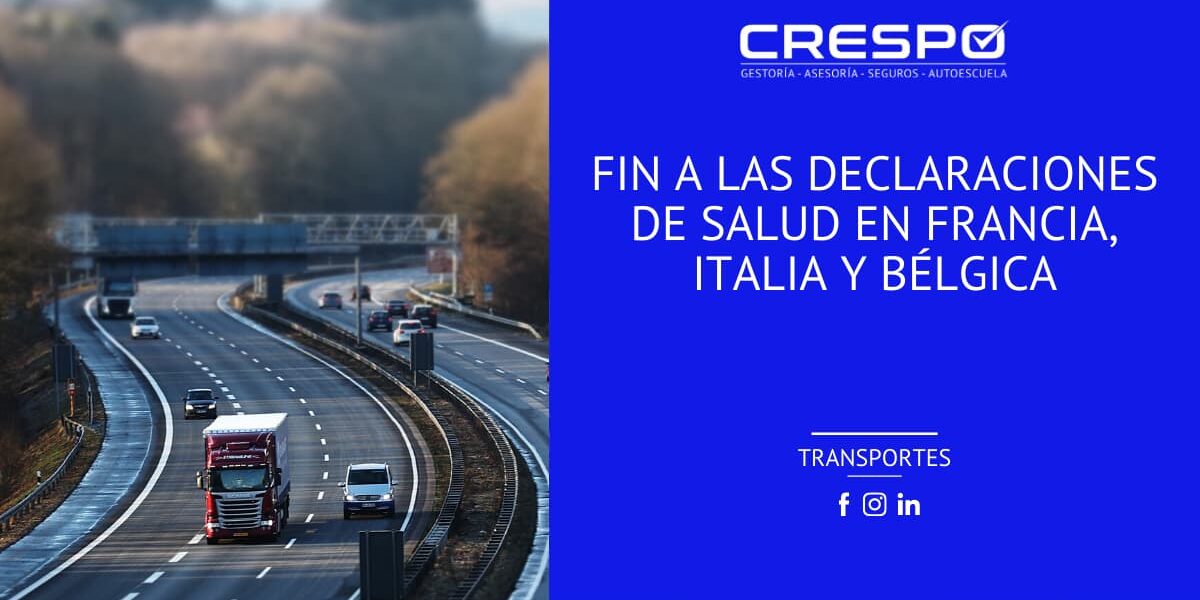 Fin a las Declaraciones de Salud en Francia, Italia y Bélgica