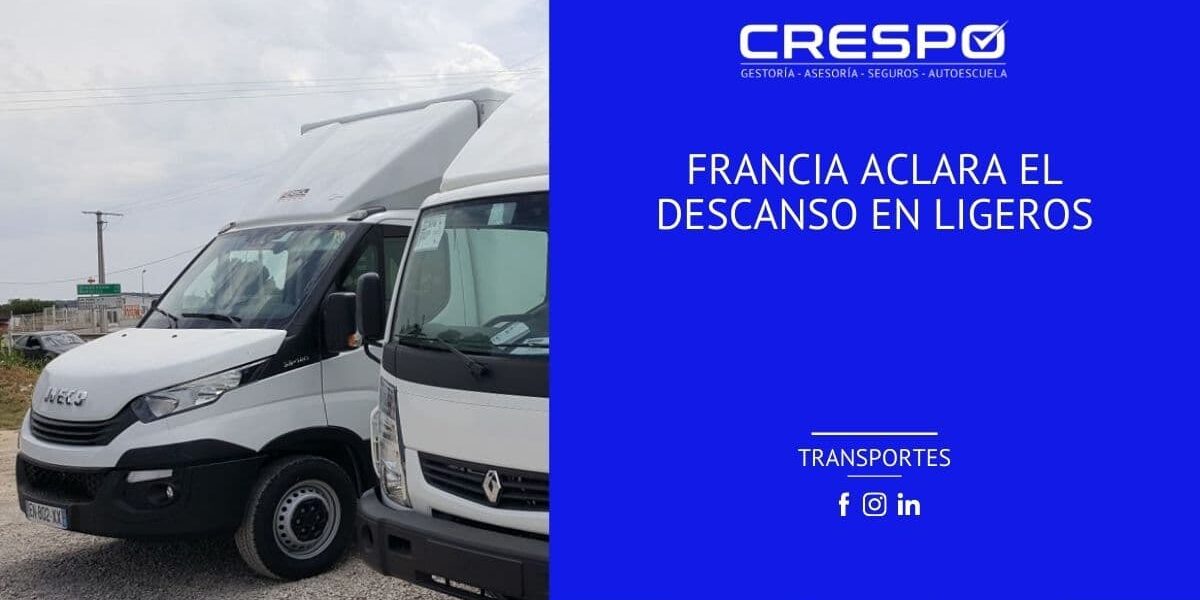 Francia aclara el descanso en vehículos ligeros