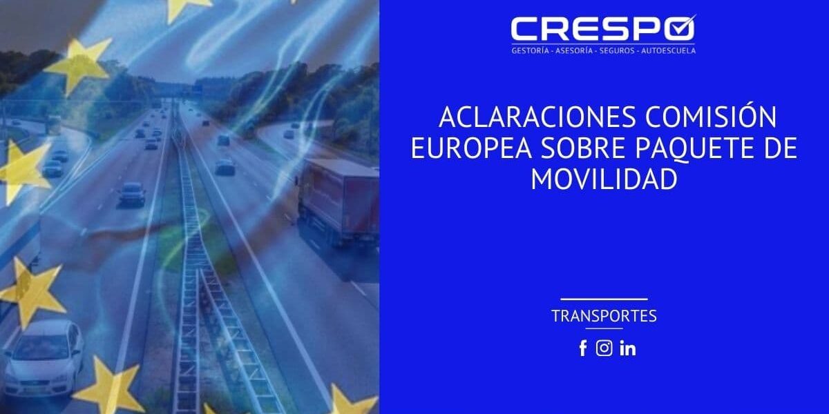 Aclaración de la Comisión Europea del Paquete de Movilidad
