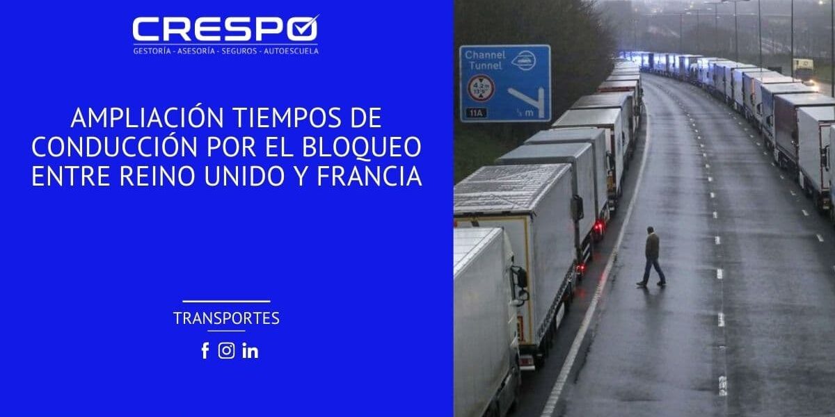 Ampliación tiempos de conducción por el bloqueo entre Francia y Reino Unido