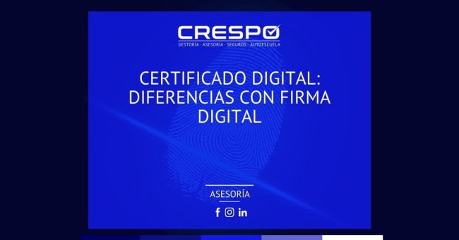 Certificado digital: diferencias con firma digital