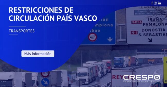 Restricciones de circulación País Vasco
