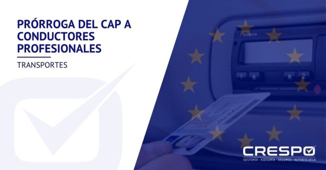 Prórroga CAP a conductores profesionales