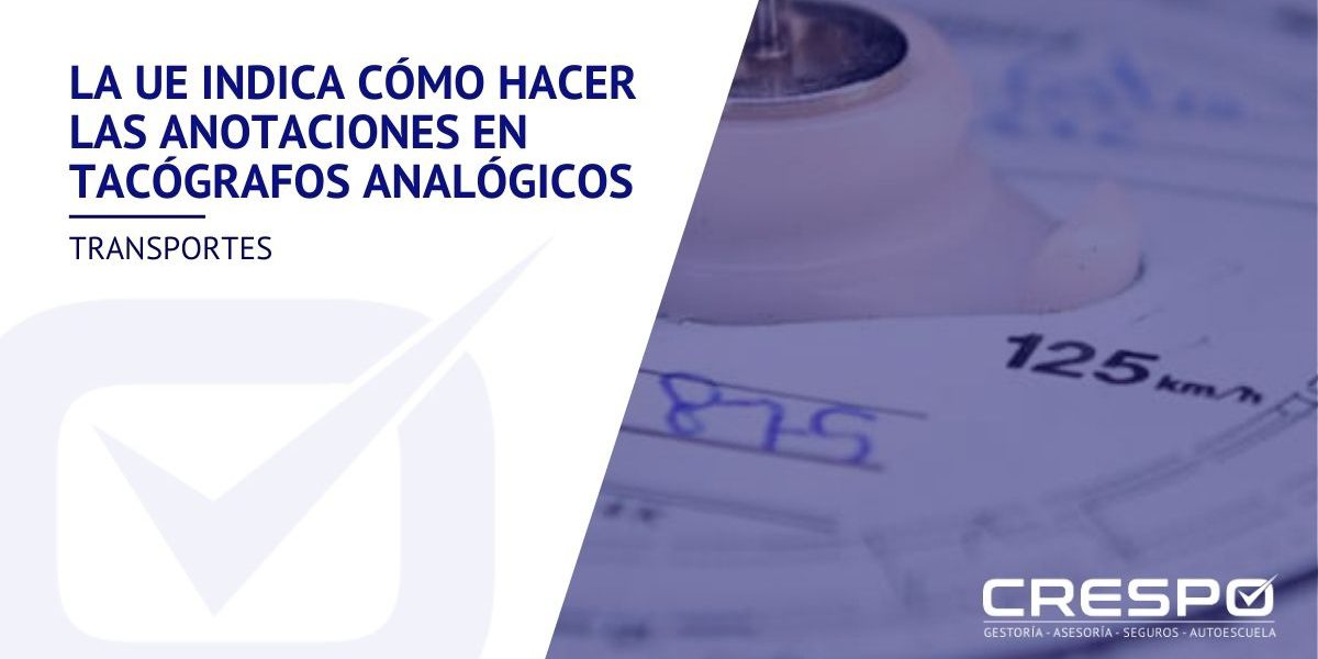 La UE indica cómo hacer las anotaciones en tacógrafos analógicos