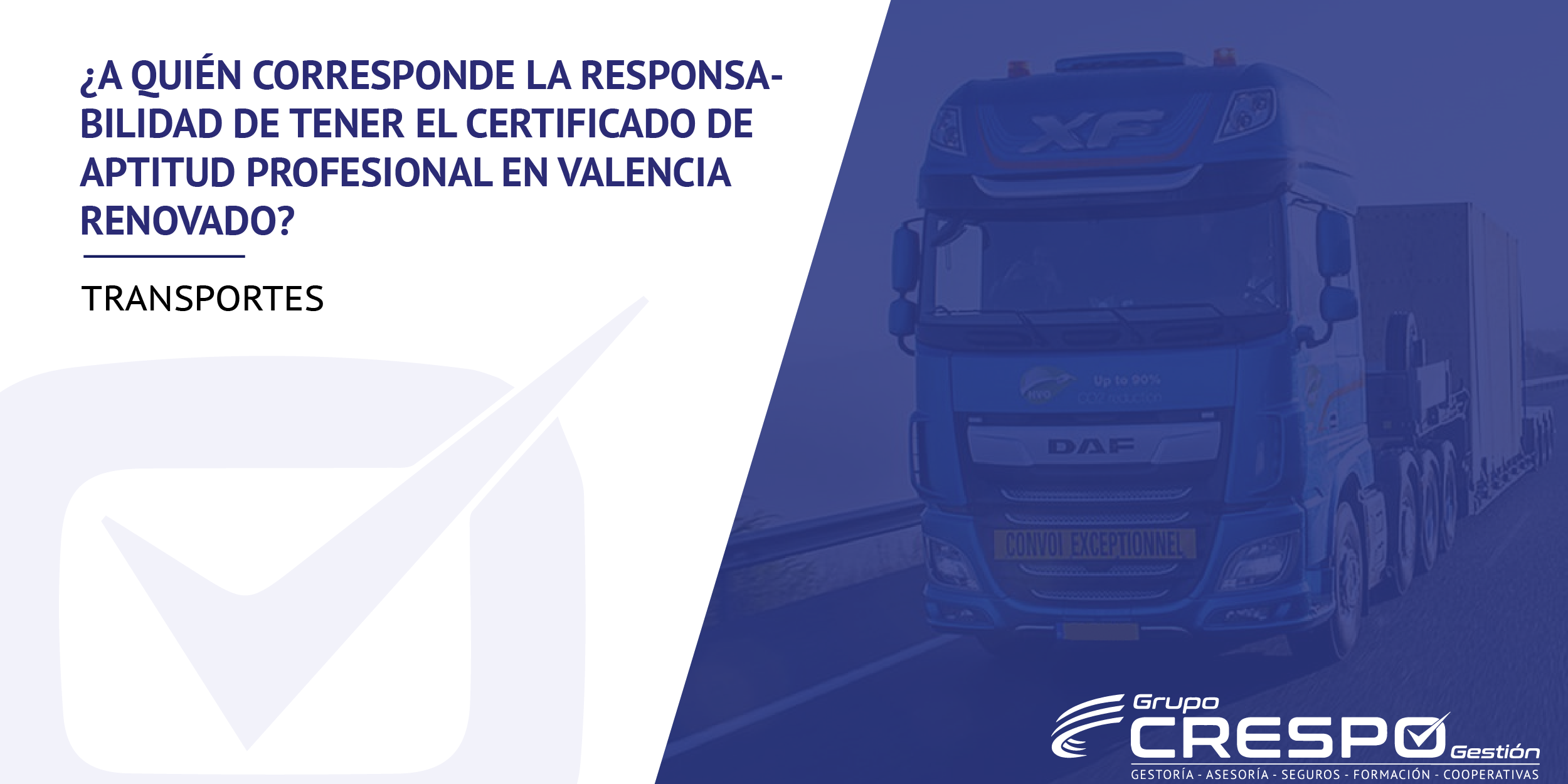 certificado de aptitud profesional en Valencia - cabecera camion