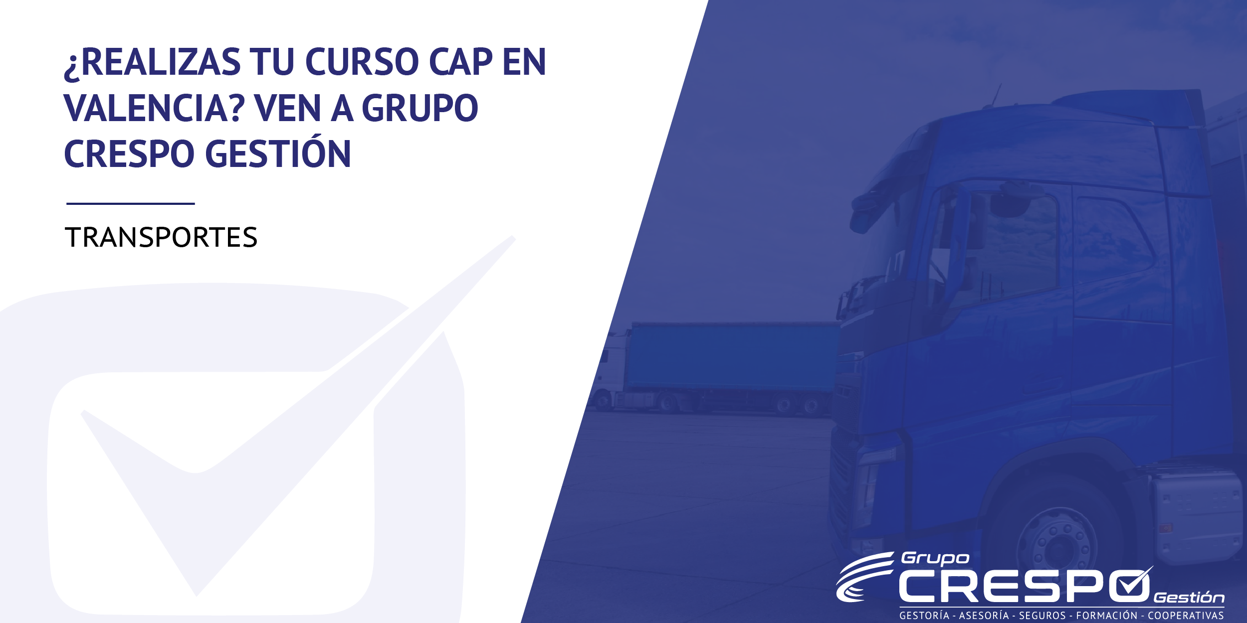 cursos cap en Valencia - camión azul